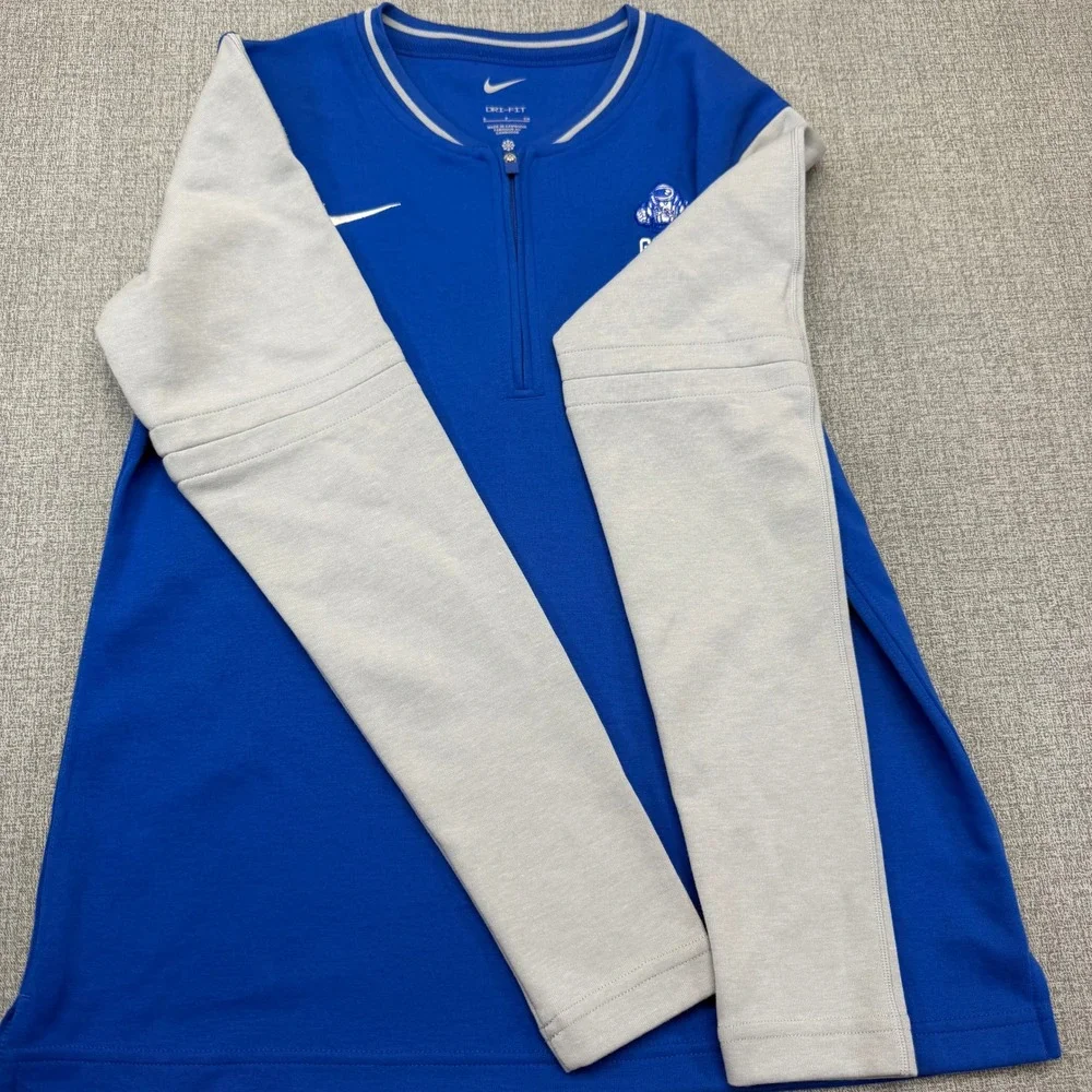 Nike Women's Dri-FIT Colorblock 1/4-Zip Pullover Jacket Sweater Sz S FJ9572-493